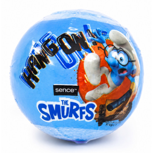 Бомбочка для ванни Smurfs для дітей блакитна з морською сіллю, 100 г
